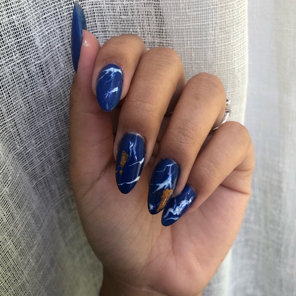 Royal Marble Geode Press Ons